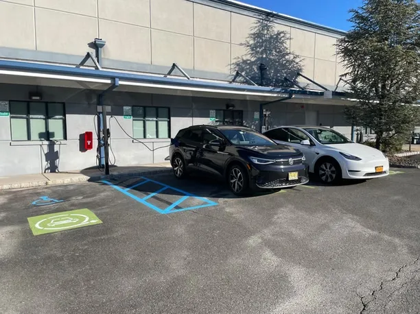 Office cars on charging